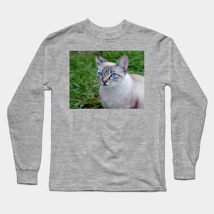 Blue eye cat Long Sleeve T-Shirt